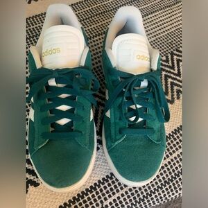 Adidas sneakers stripe green platform size 7, worn twice.  Too small for me.